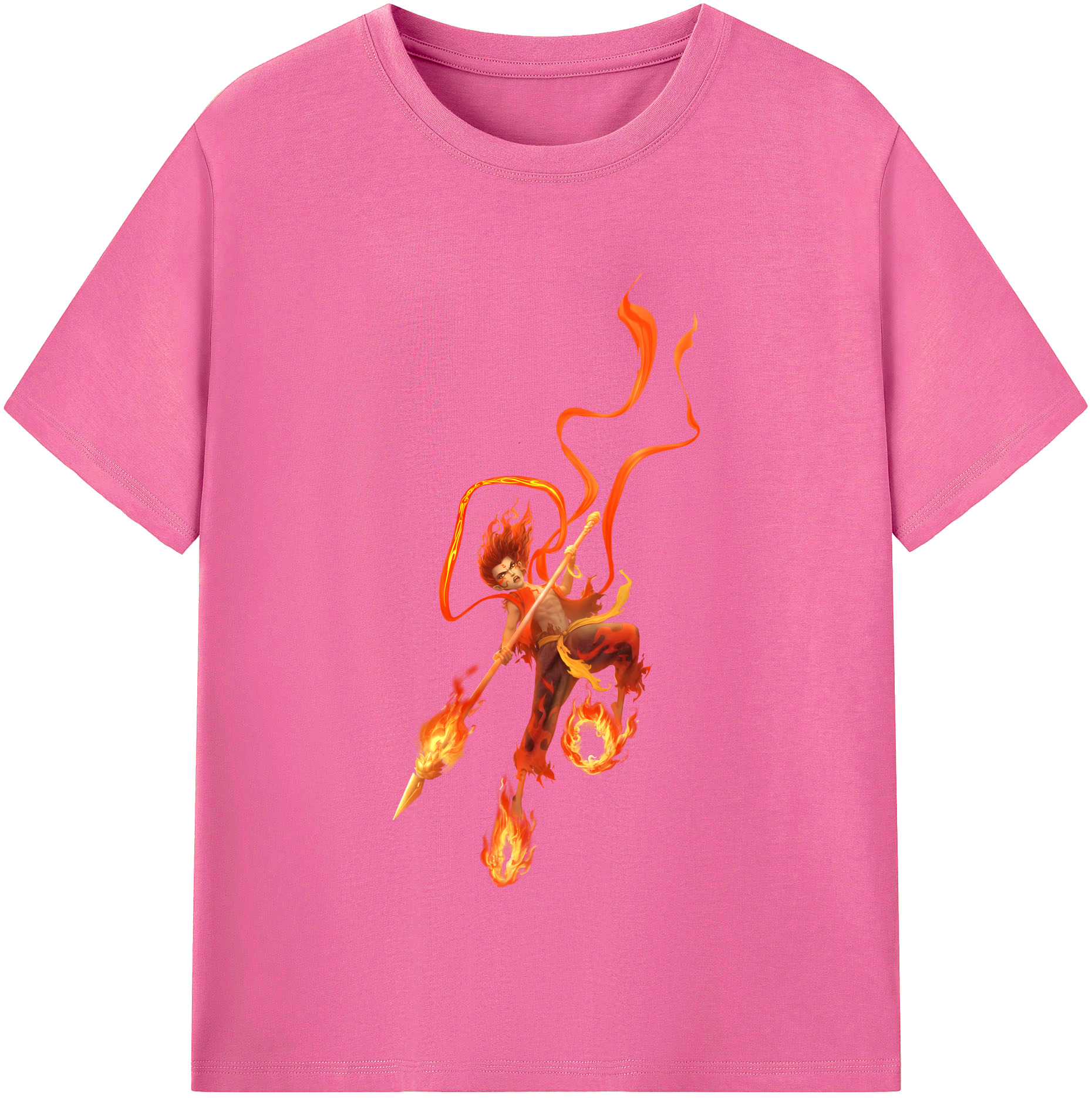（画像用） Ne Zha 2 ナタ 魔童の大暴れ レディースカジュアルプリントTシャツ（綿100％）